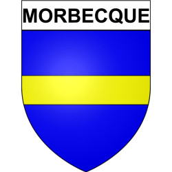 Morbecque Sticker wappen, gelsenkirchen, augsburg, klebender aufkleber