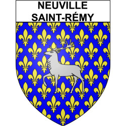 Neuville-Saint-Rémy Sticker wappen, gelsenkirchen, augsburg, klebender aufkleber