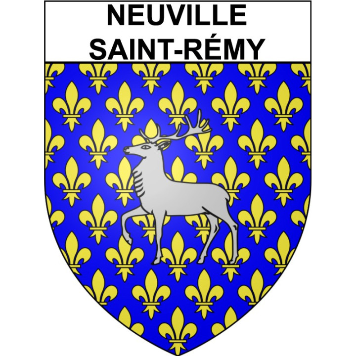 Neuville-Saint-Rémy Sticker wappen, gelsenkirchen, augsburg, klebender aufkleber