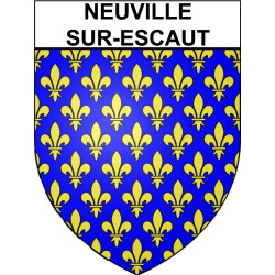 Neuville-sur-Escaut Sticker wappen, gelsenkirchen, augsburg, klebender aufkleber