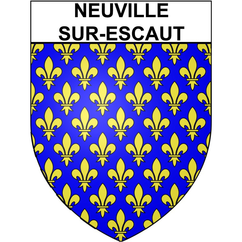 Neuville-sur-Escaut Sticker wappen, gelsenkirchen, augsburg, klebender aufkleber
