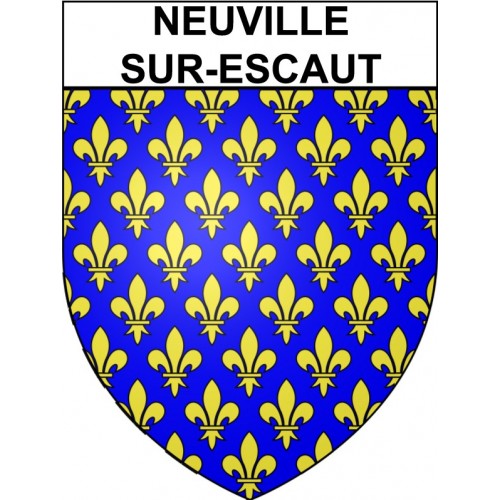 Pegatinas escudo de armas de Neuville-sur-Escaut adhesivo de la etiqueta engomada