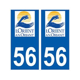 56 Lorient logo autocollant plaque stickers ville
