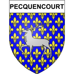 Pecquencourt Sticker wappen, gelsenkirchen, augsburg, klebender aufkleber