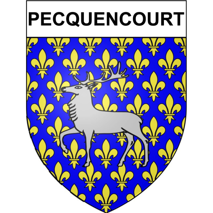 Pecquencourt Sticker wappen, gelsenkirchen, augsburg, klebender aufkleber