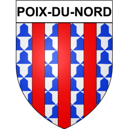 Pegatinas escudo de armas de Poix-du-Nord adhesivo de la etiqueta engomada