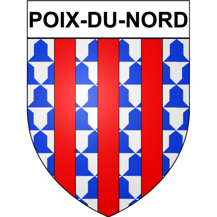 Poix-du-Nord 59 ville Stickers blason autocollant adhésif