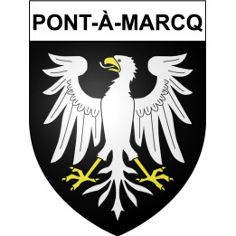 Pont-à-Marcq 59 ville Stickers blason autocollant adhésif