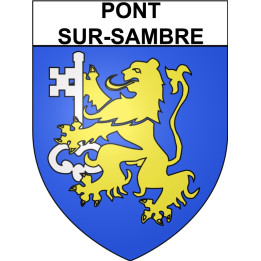Pont-sur-Sambre 59 ville Stickers blason autocollant adhésif
