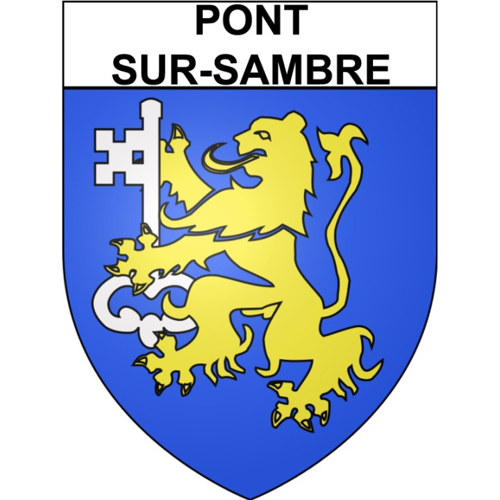 Pont-sur-Sambre 59 ville Stickers blason autocollant adhésif