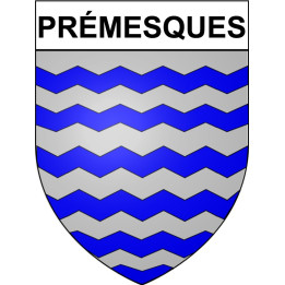 Prémesques 59 ville Stickers blason autocollant adhésif