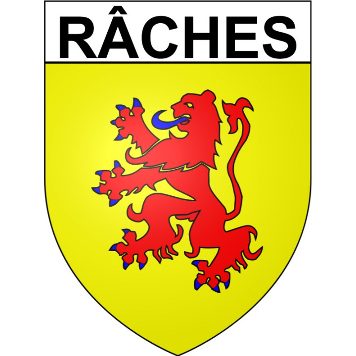 Râches 59 ville Stickers blason autocollant adhésif
