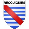 Recquignies Sticker wappen, gelsenkirchen, augsburg, klebender aufkleber