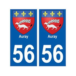 56 Auray blason autocollant plaque stickers ville