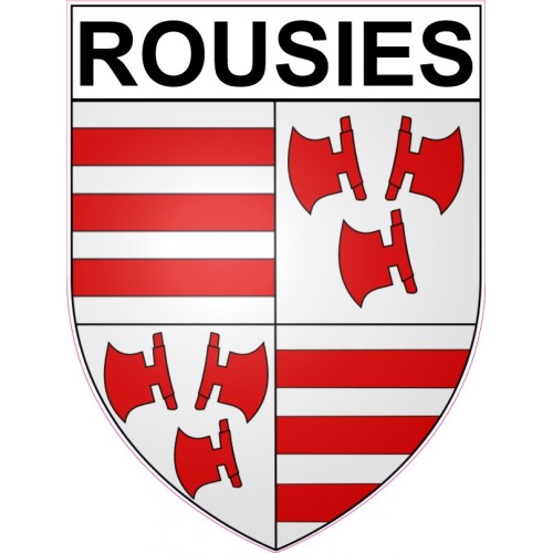 Stickers coat of arms Rousies adhesive sticker