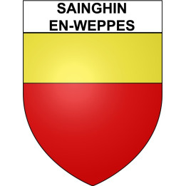 Sainghin-en-Weppes 59 ville Stickers blason autocollant adhésif