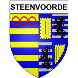 Pegatinas escudo de armas de Steenvoorde adhesivo de la etiqueta engomada