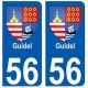 56 Guidel blason autocollant plaque stickers ville