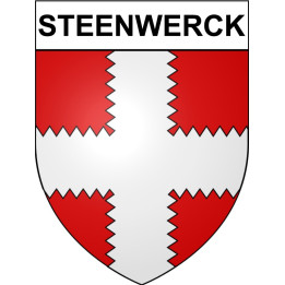 Pegatinas escudo de armas de Steenwerck adhesivo de la etiqueta engomada