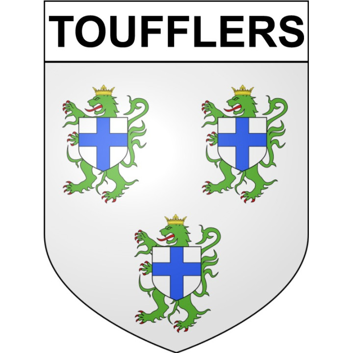 Pegatinas escudo de armas de Toufflers adhesivo de la etiqueta engomada