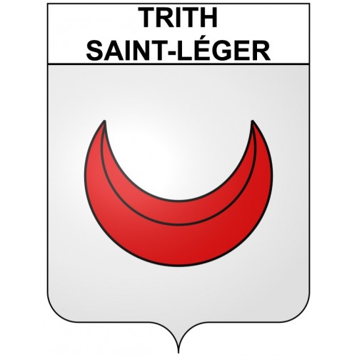 Trith-Saint-Léger Sticker wappen, gelsenkirchen, augsburg, klebender aufkleber