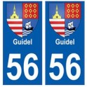 56 Guidel blason autocollant plaque stickers ville