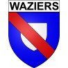 Pegatinas escudo de armas de Waziers adhesivo de la etiqueta engomada