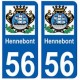56 Hennebont blason autocollant plaque stickers ville