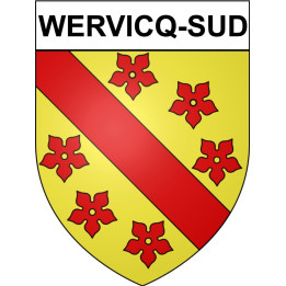 Pegatinas escudo de armas de Wervicq-Sud adhesivo de la etiqueta engomada