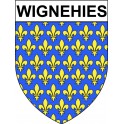 Wignehies 59 ville Stickers blason autocollant adhésif