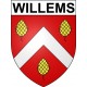 Pegatinas escudo de armas de Willems adhesivo de la etiqueta engomada