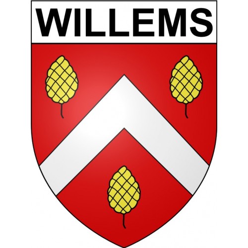 Pegatinas escudo de armas de Willems adhesivo de la etiqueta engomada