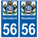 56 Hennebont coat of arms sticker plate stickers city
