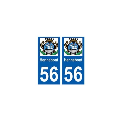 56 Hennebont blason autocollant plaque stickers ville