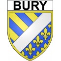 Bury 60 ville Stickers blason autocollant adhésif