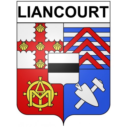Liancourt 60 ville Stickers blason autocollant adhésif