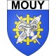 Mouy 60 ville Stickers blason autocollant adhésif