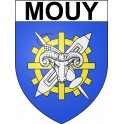 Mouy 60 ville Stickers blason autocollant adhésif