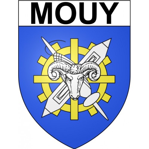 Mouy 60 ville Stickers blason autocollant adhésif