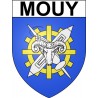 Mouy 60 ville Stickers blason autocollant adhésif