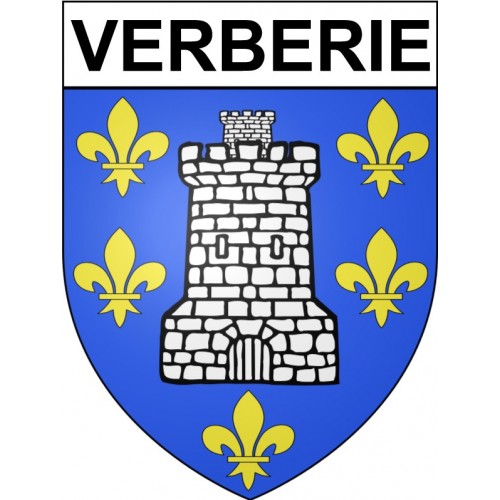 Verberie 60 ville Stickers blason autocollant adhésif