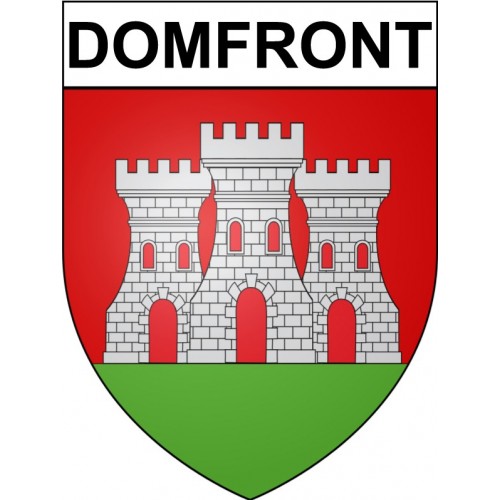Domfront 61 ville Stickers blason autocollant adhésif