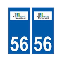 56 Hennebont logo autocollant plaque stickers ville