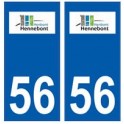 56 Hennebont logo autocollant plaque stickers ville