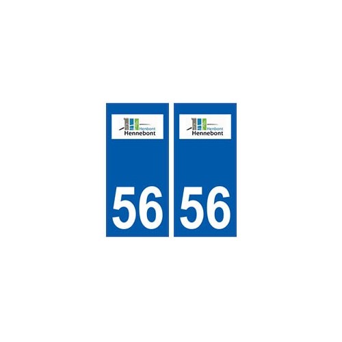 56 Hennebont logo autocollant plaque stickers ville