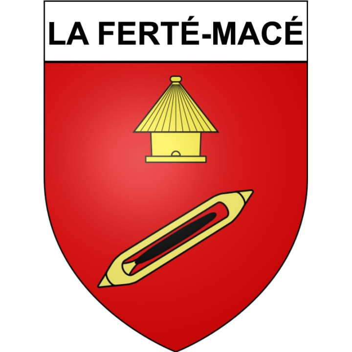 La-Ferté-Macé Sticker wappen, gelsenkirchen, augsburg, klebender aufkleber