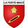 Pegatinas escudo de armas de La-Ferté-Macé adhesivo de la etiqueta engomada