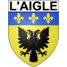 L'Aigle 61 ville Stickers blason autocollant adhésif