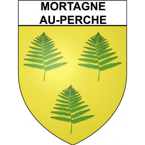 Mortagne-au-Perche Sticker wappen, gelsenkirchen, augsburg, klebender aufkleber