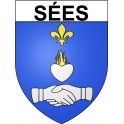Sées 61 ville Stickers blason autocollant adhésif